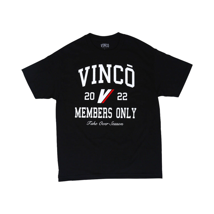 Vincō Members Only Black Tee